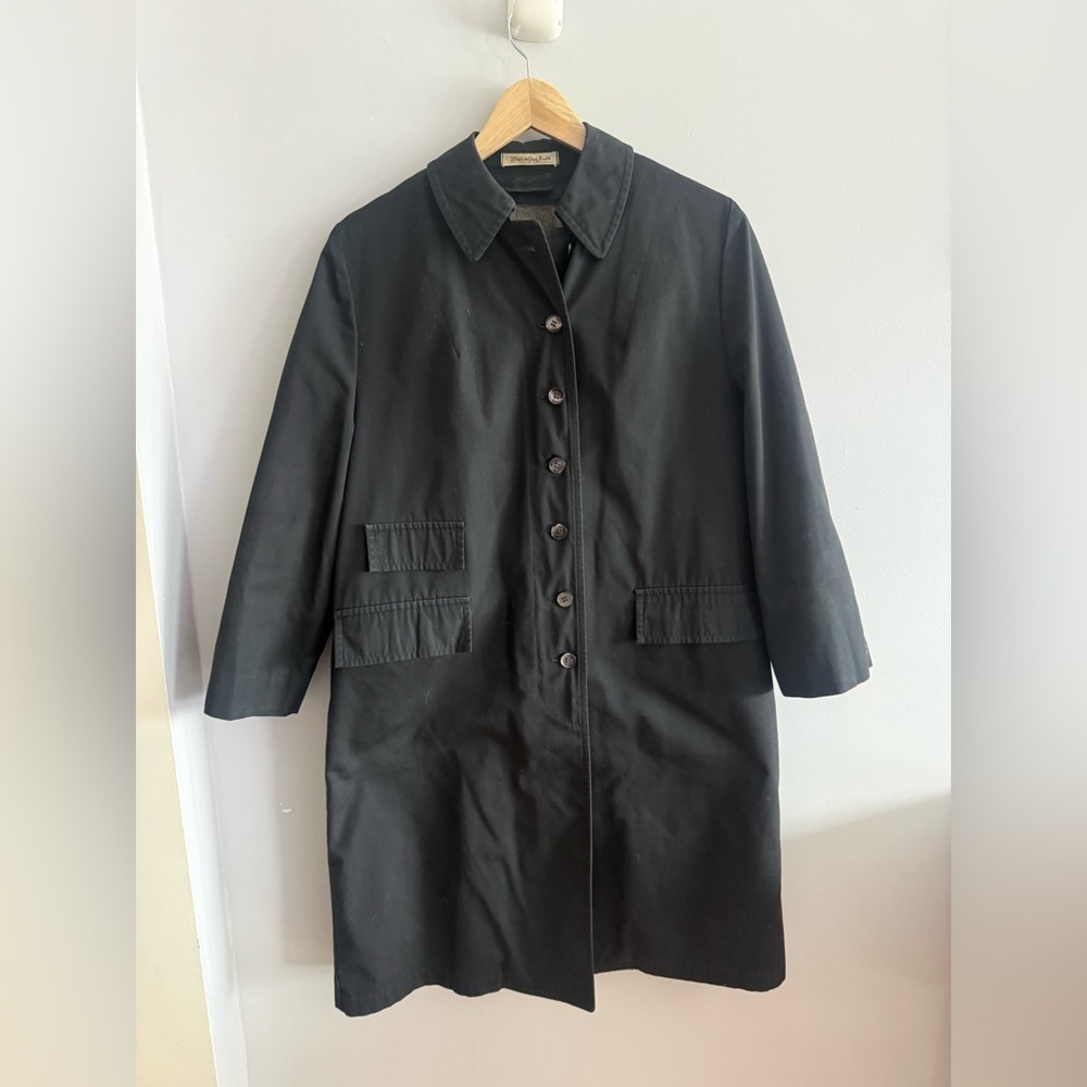 Vintage Misty Harbor 100% Alpaca Lined Black Coat 10 Petite